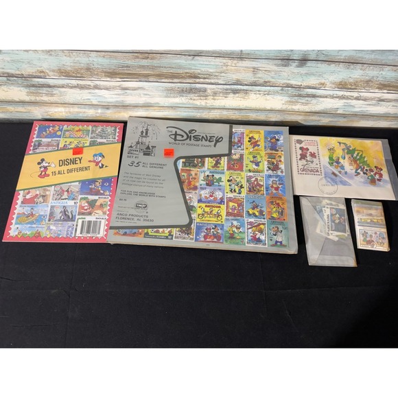 Disney Other - Disney Postage Stamp Lot OS Multicolor NEW Vintage Grenada Antigua Sets